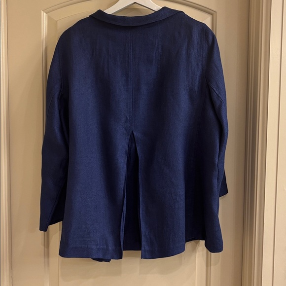 Eileen Fisher Set Linen Open Blazer Silk Cami - Picture 6 of 6